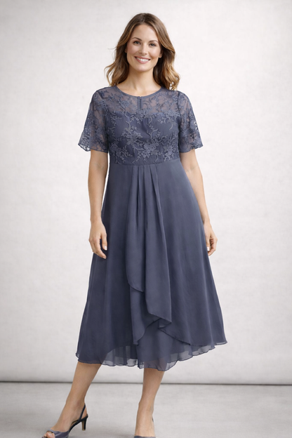 Livia | Elegante Midi Damesjurk voor Bruiloft en Zomer Events 6