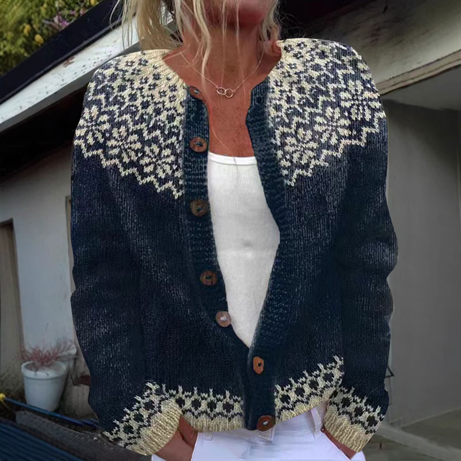 Lola | Gezellig Grofgebreid Vest Dames met Zijzakken voor Comfortabel Casual Gebruik 0