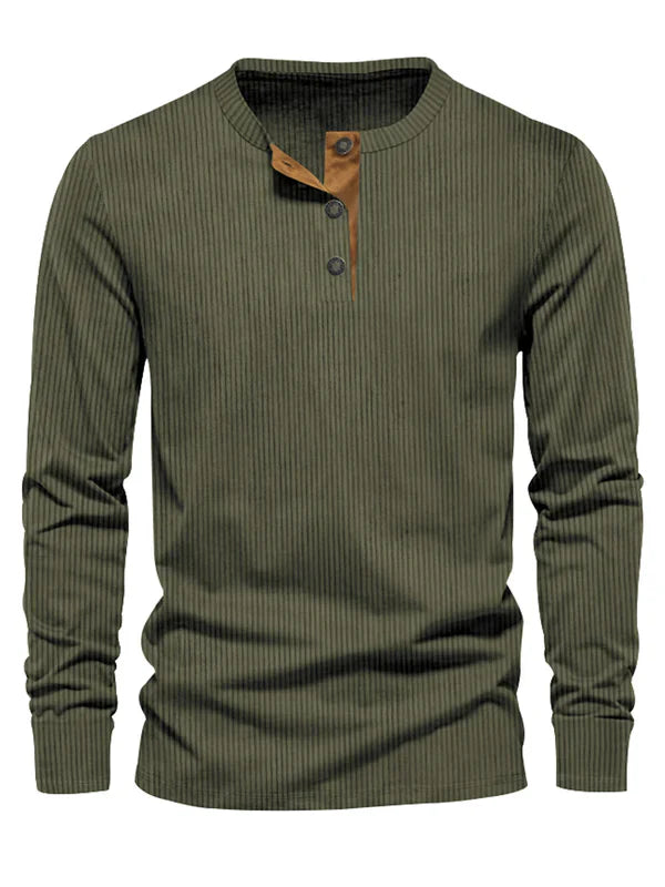 Herenshirt Lange Mouw Gestreept Slim Fit Comfort - Mode Vibes