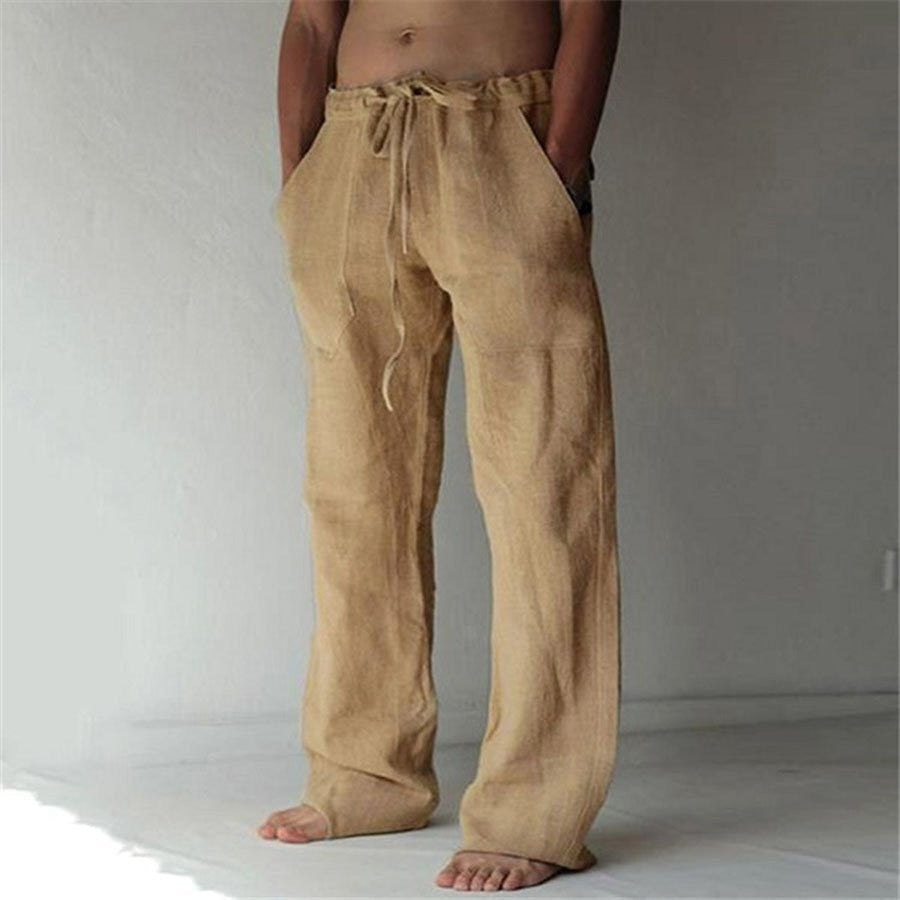 Heren Linnen Broek Ademend en Comfortabel voor Zomer