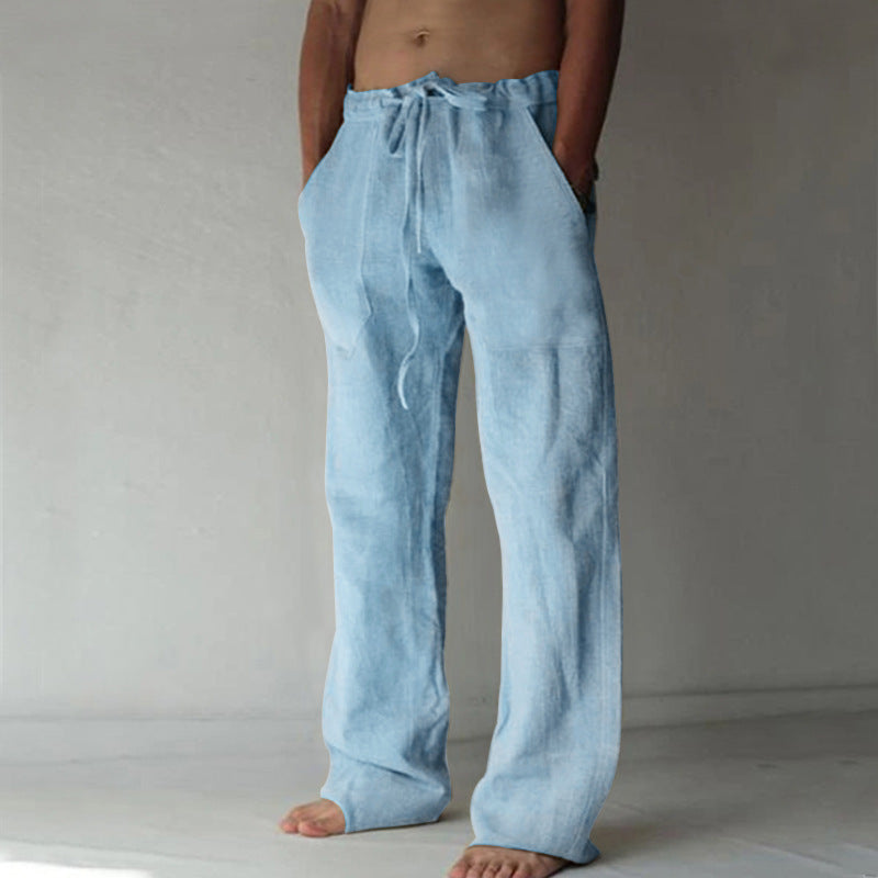 Heren Linnen Broek Ademend en Comfortabel voor Zomer