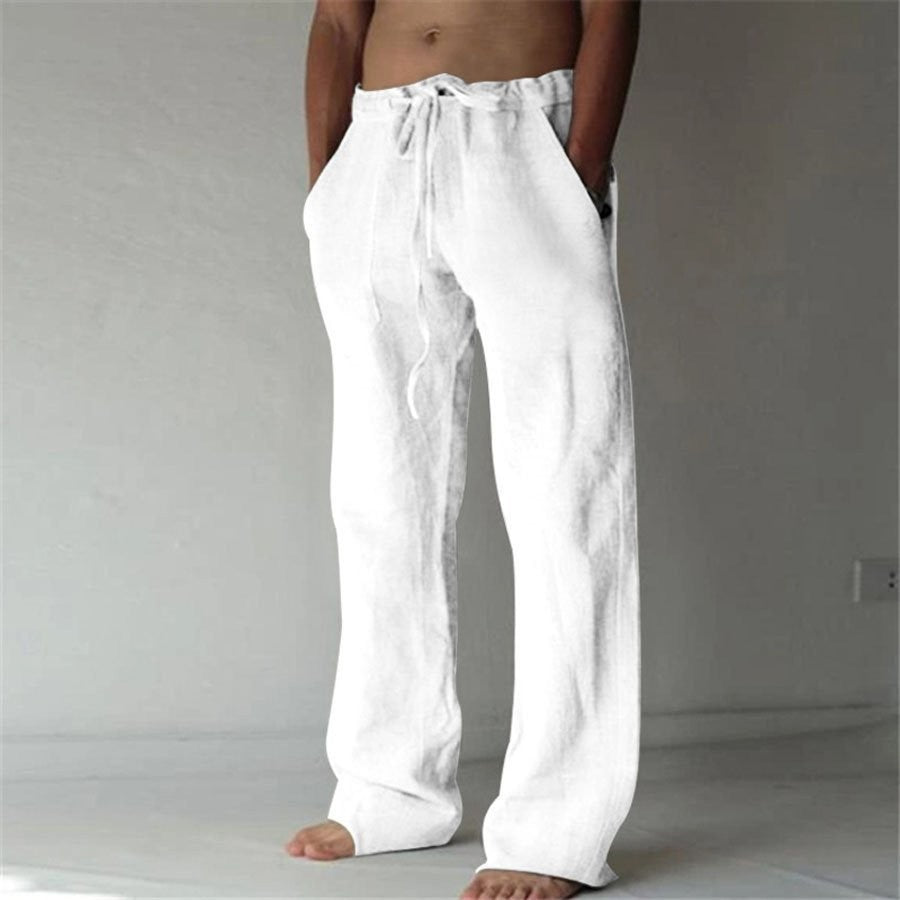 Heren Linnen Broek Ademend en Comfortabel voor Zomer