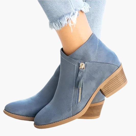 Luca | Enkellaarsjes Dames – Zwart, Vintage & Comfortabel met Hak 0
