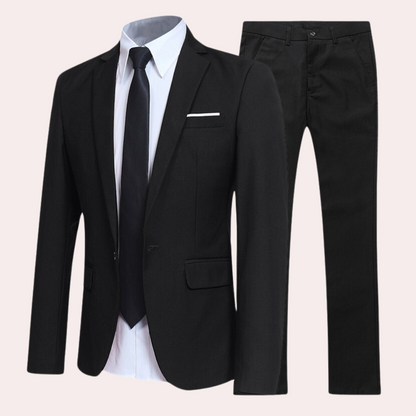 Herenpak Slim Fit Stijlvol donkerbruin - Mode Vibes