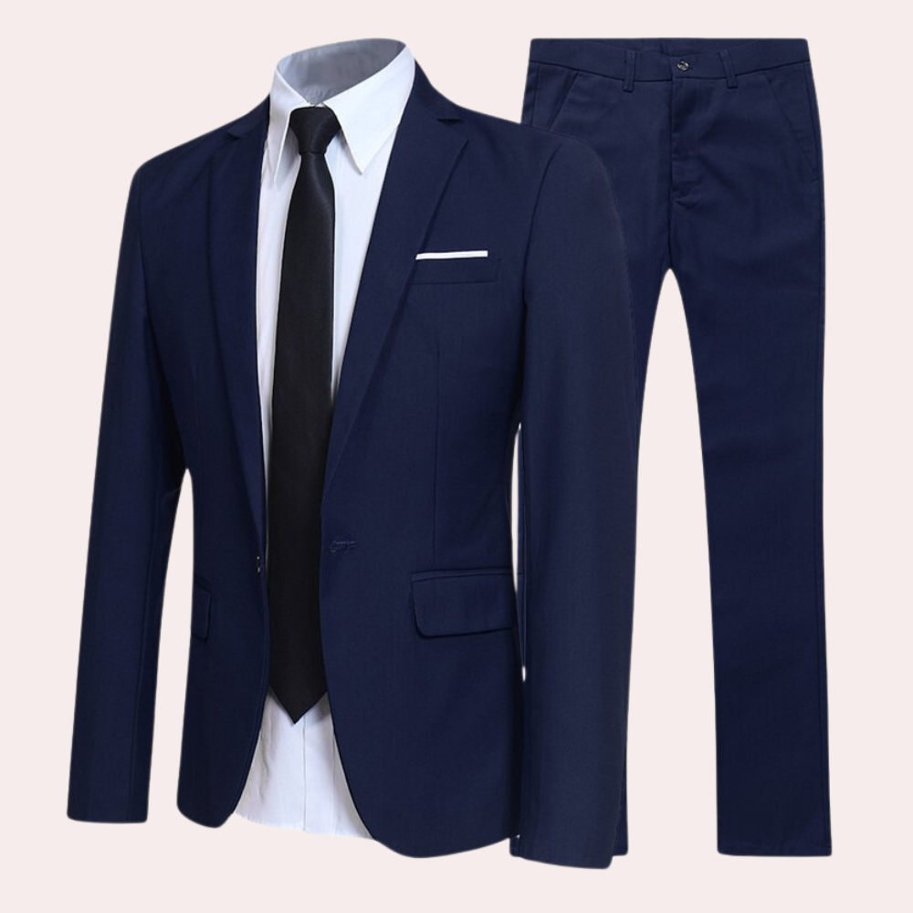 Herenpak Slim Fit Stijlvol donkerbruin