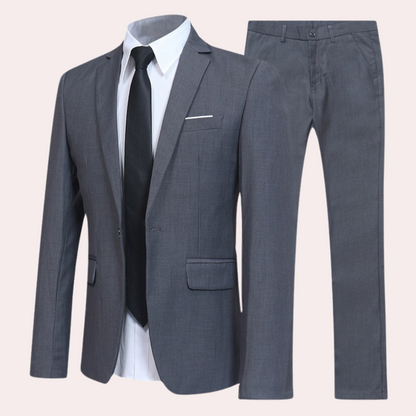 Herenpak Slim Fit Stijlvol donkerbruin