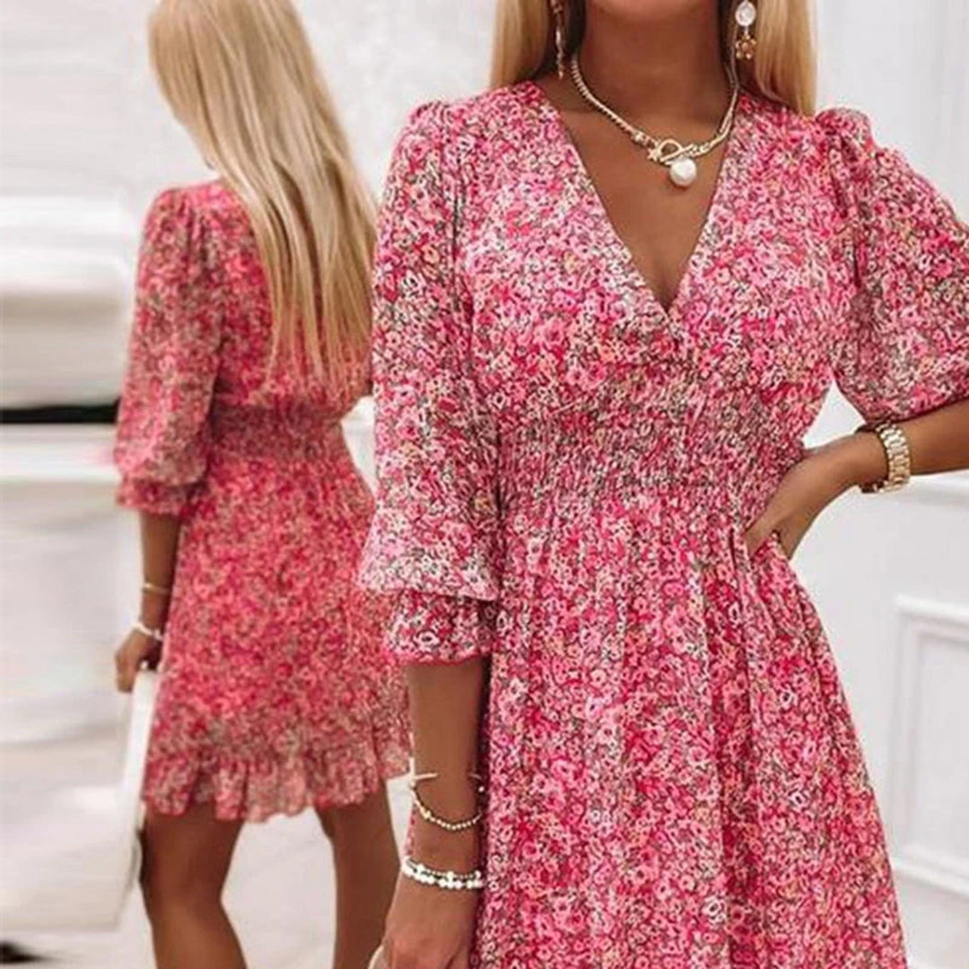 Luchtig en Elegant Midi Zomerkleed voor Dames - Jannine