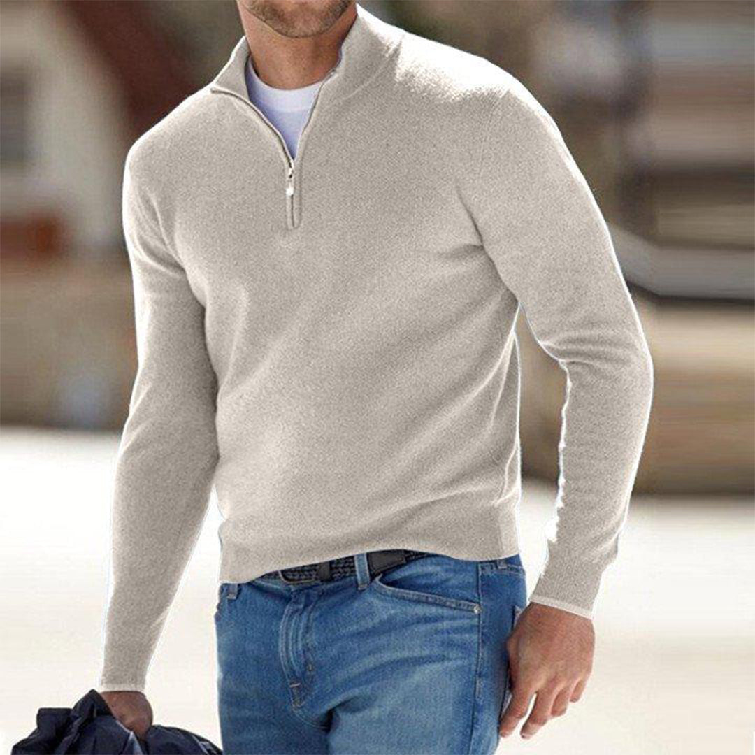 Heren Trui Rits Mason Sportief Casual Model