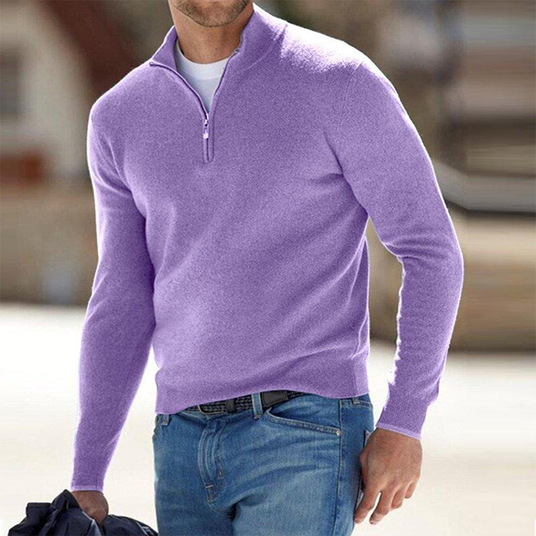 Heren Sweatshirt met Kwart-Rits – Comfortabel & Stijlvol