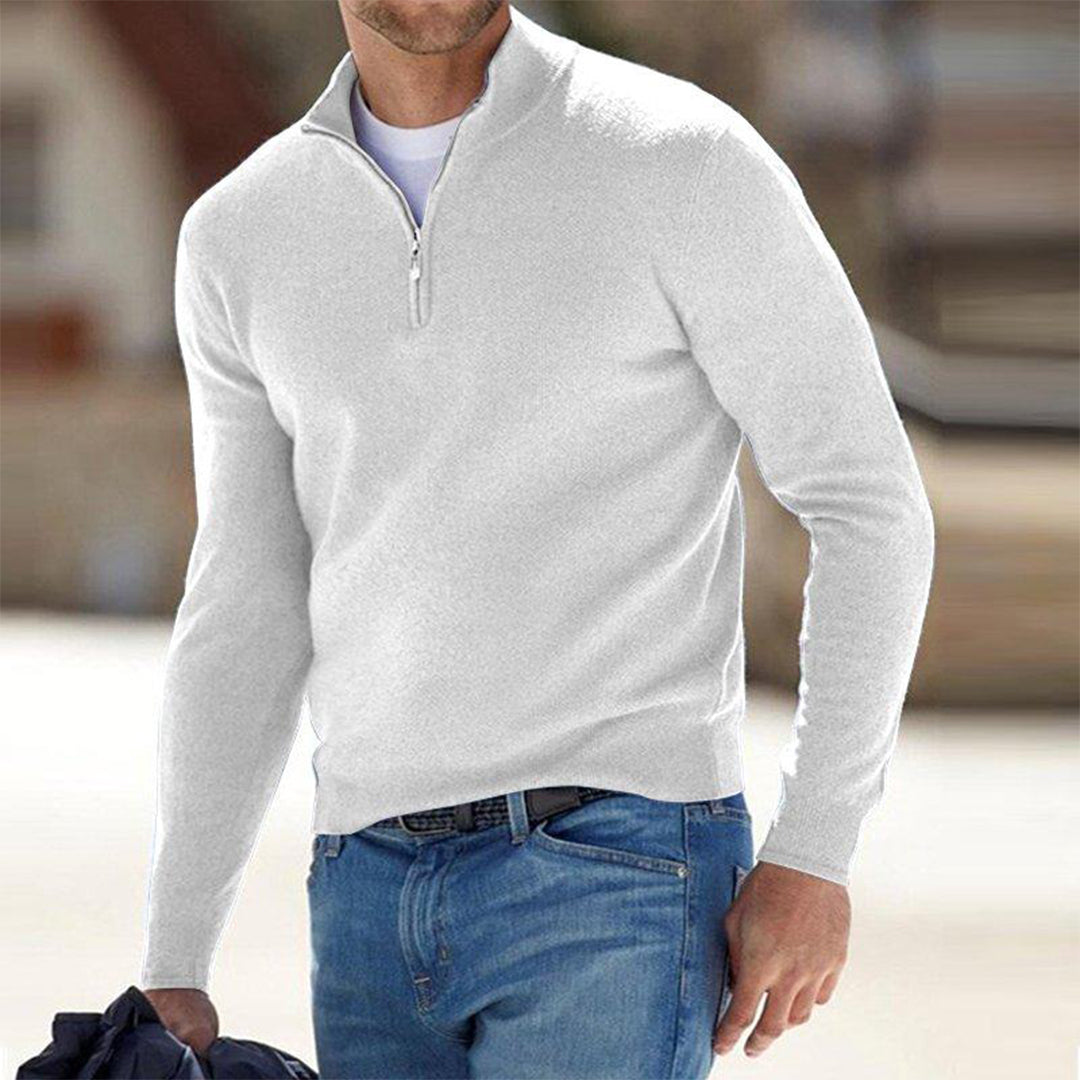 Heren Sweatshirt met Kwart-Rits – Comfortabel & Stijlvol