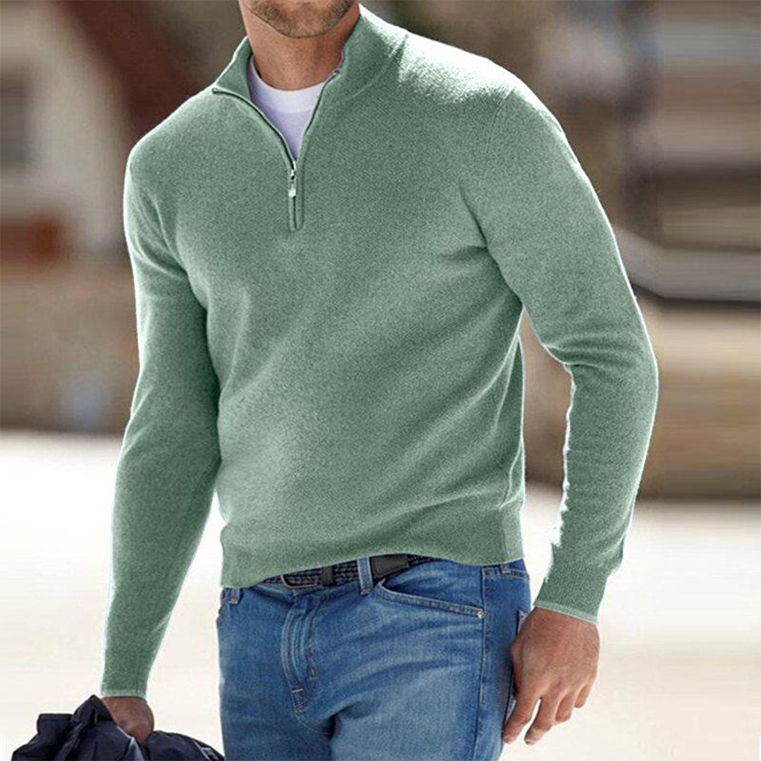 Heren Trui Rits Mason Sportief Casual Model