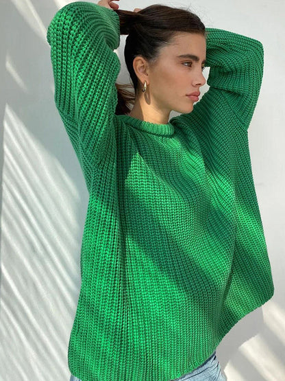 Dames Trui Grof Gebreid Oversized Ruim Model