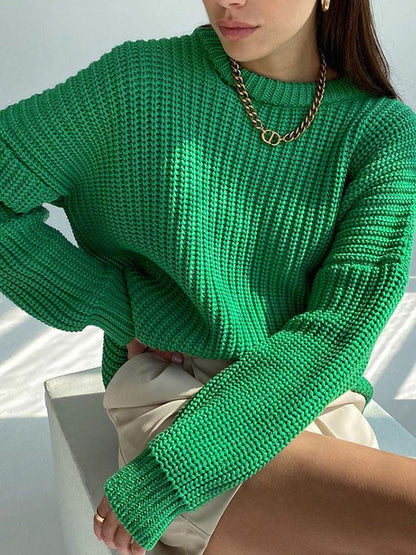 Dames Trui Grof Gebreid Oversized Ruim Model