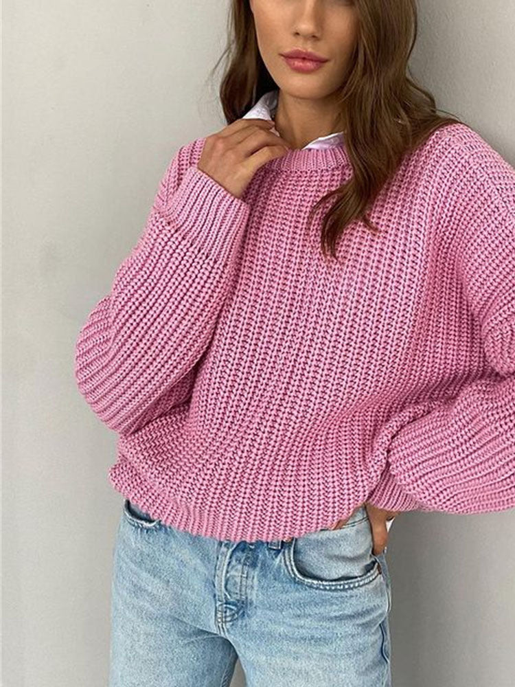 Dames Trui Grof Gebreid Oversized Ruim Model