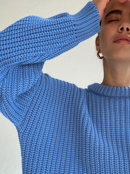 Dames Trui Grof Gebreid Oversized Ruim Model