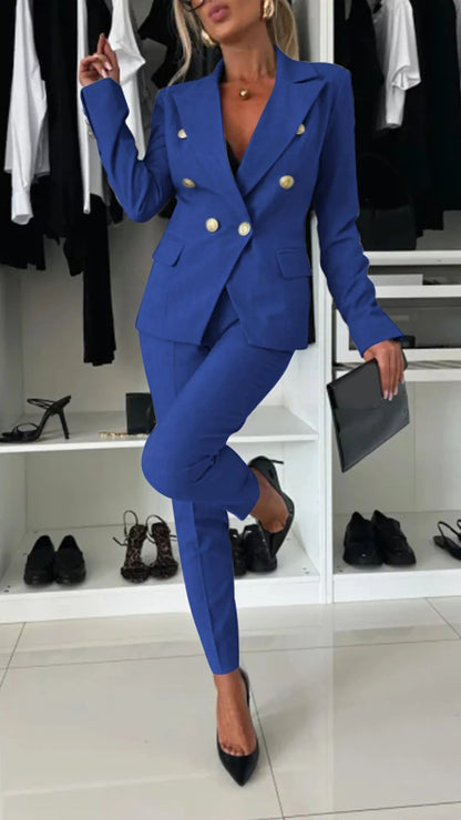 Dames Tweedelige Set Top en Broek Modern Design