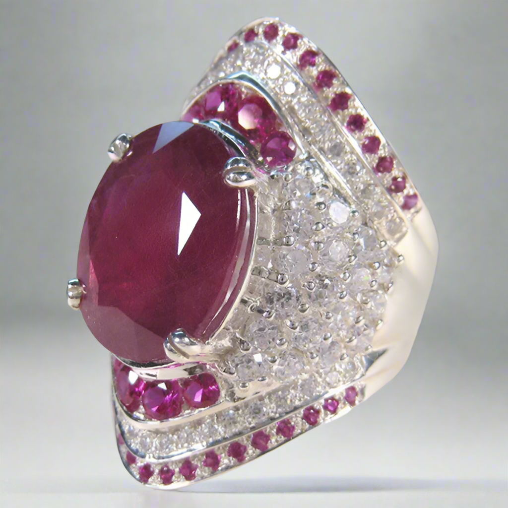 Robijn Ring Zilver Modern Sieraden - Mode Vibes