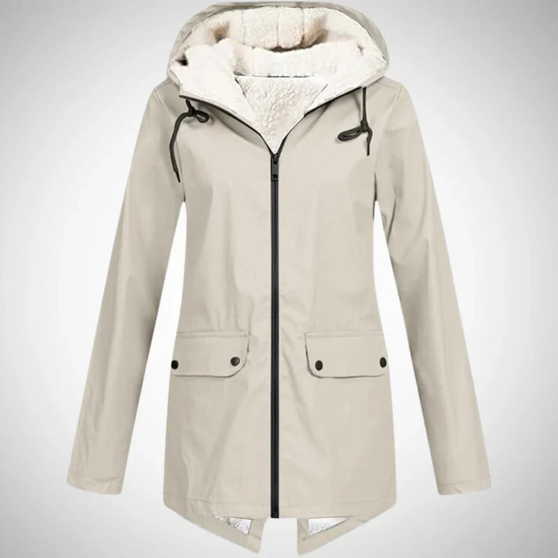 Luna | Dames Regenjas Lang – Waterafstotend, Fleece Gevoerd & Comfortabel 0