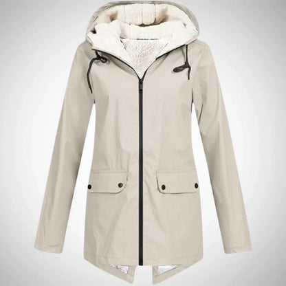 Luna | Dames Regenjas Lang – Waterafstotend, Fleece Gevoerd & Comfortabel 0