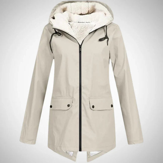 Luna | Dames Regenjas Lang – Waterafstotend, Fleece Gevoerd & Comfortabel 0