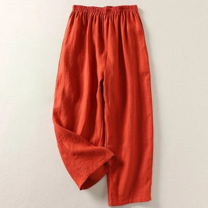 Luna | Elegante Hoge Taille Damesbroek met Wijde Pijpen 0
