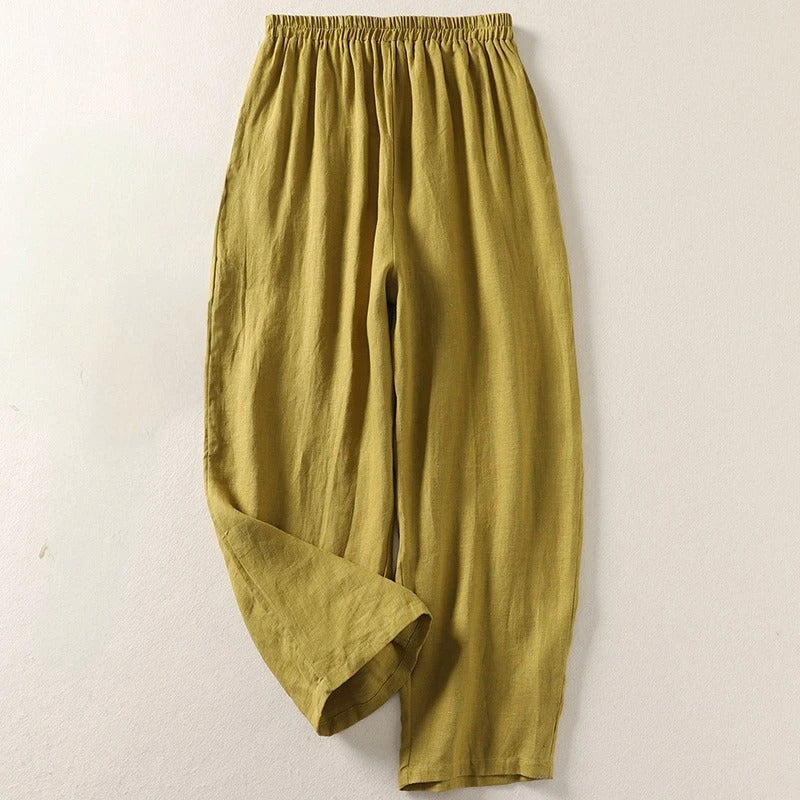 Luna | Elegante Hoge Taille Damesbroek met Wijde Pijpen 1