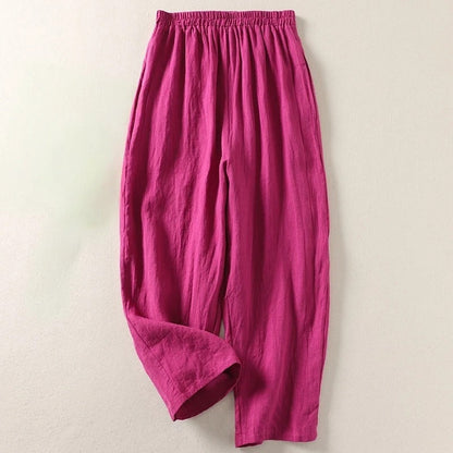 Luna | Elegante Hoge Taille Damesbroek met Wijde Pijpen 3