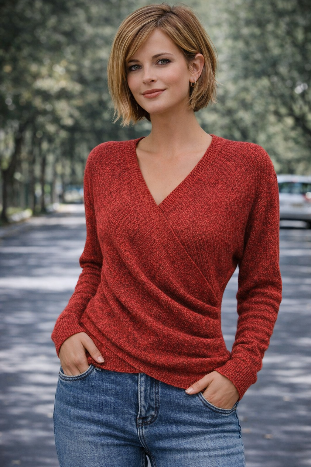 Luna | Elegante V-Hals Damestrui voor Casual en Avondkleding 2