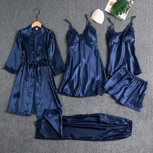 Luna | Elegante Vijfdelige Dames Pyjamaset 0