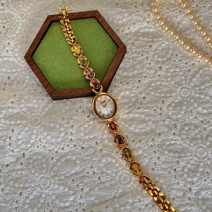 Luna | Orologio Bracciale Donna Elegante con Pietre Preziose-5