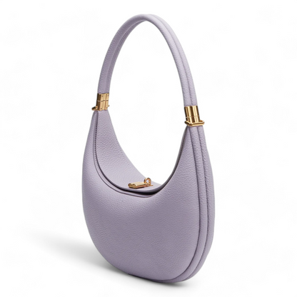 Variant image for Luna | Borsa a Mezzaluna Elegante in Vera Pelle Nera-3