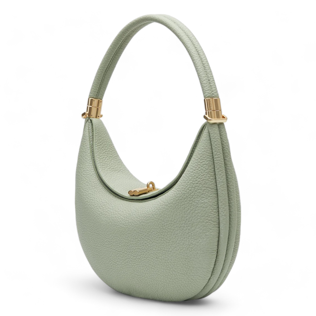 Variant image for Luna | Borsa a Mezzaluna Elegante in Vera Pelle Nera-5