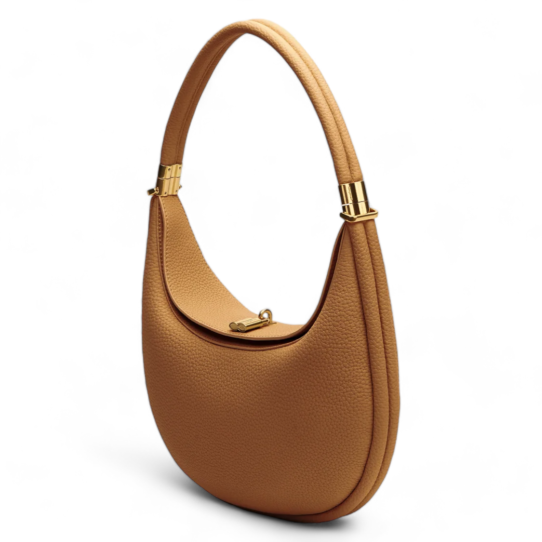 Luna | Borsa a Mezzaluna Elegante in Vera Pelle Nera-6