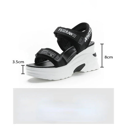 Luxe Zomersandalen met Sleehak voor Vrouwen