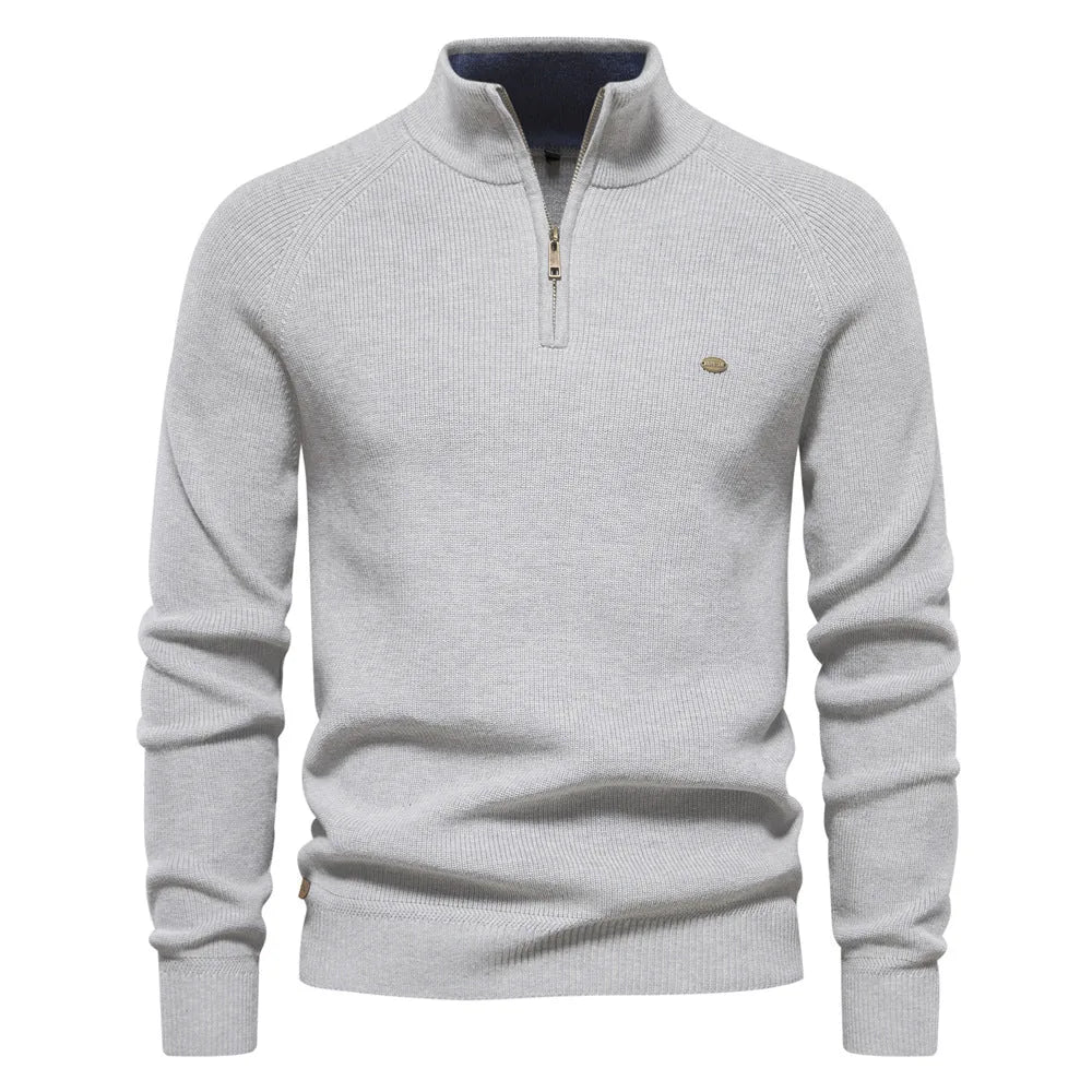 Hugo Luxe Trui Half Zip Met Opstaande Kraag - Mode Vibes