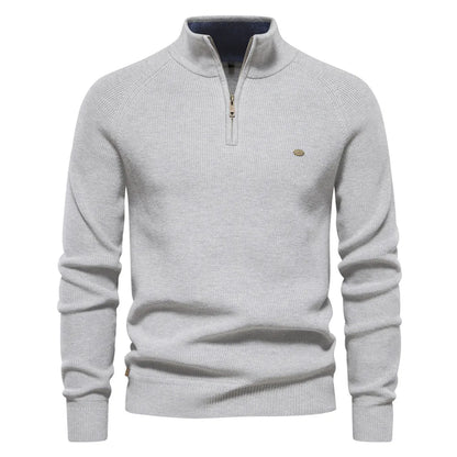 Hugo Luxe Trui Half Zip Met Opstaande Kraag - Mode Vibes