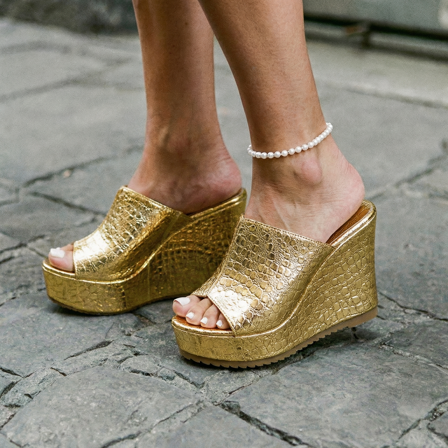 LuxeShine | Elegante Sleehak Sandalen voor Dames 0