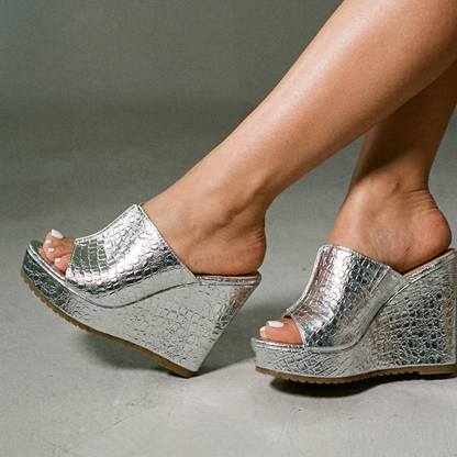 LuxeShine | Elegante Sleehak Sandalen voor Dames 7