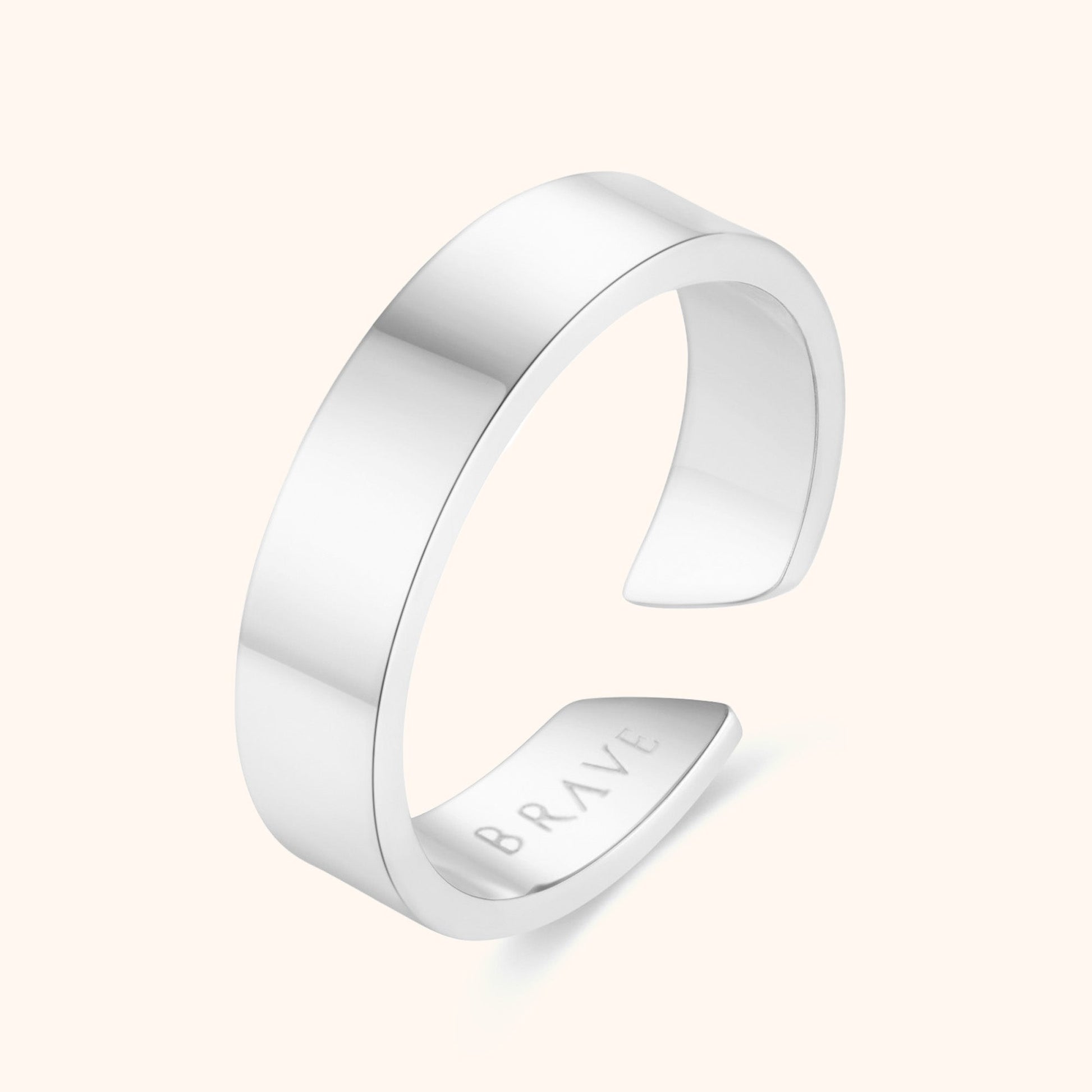 Heren Zilveren Ring Stoer en Modern - Mode Vibes
