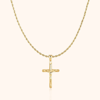 Mannenketting met Kruis Zilverkleurig