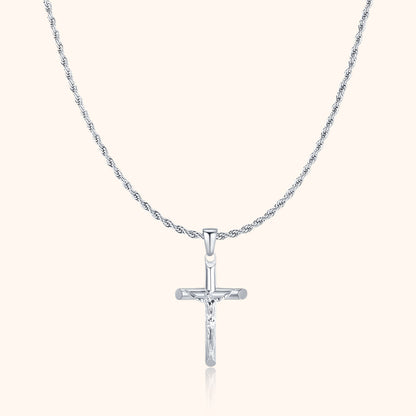 Mannenketting met Kruis Zilverkleurig - Mode Vibes