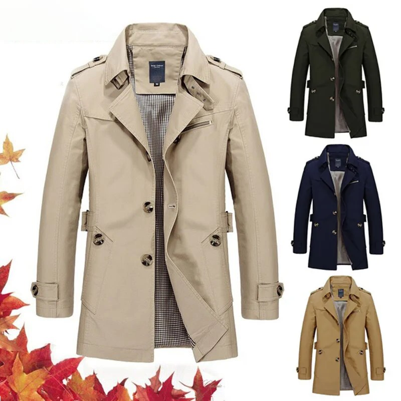 Dames Trenchcoat Lange Stijlvolle Regenjas - Mode Vibes