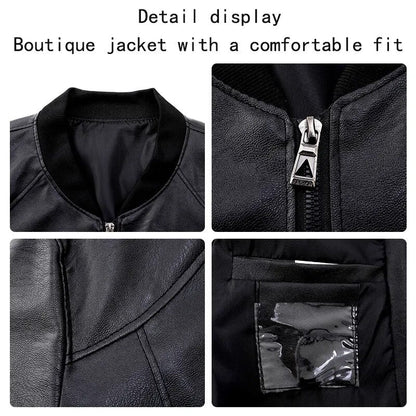 Leren Biker Jas Bomber Model Geschikt voor Dagelijks Gebruik