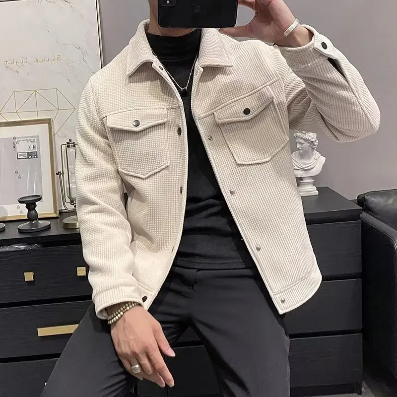 Corduroy Jas Heren Stoer Warm voor Herfst en Winter