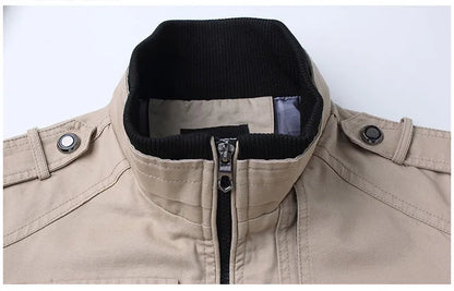 Windjack Slim Fit Militair Stijl Heren