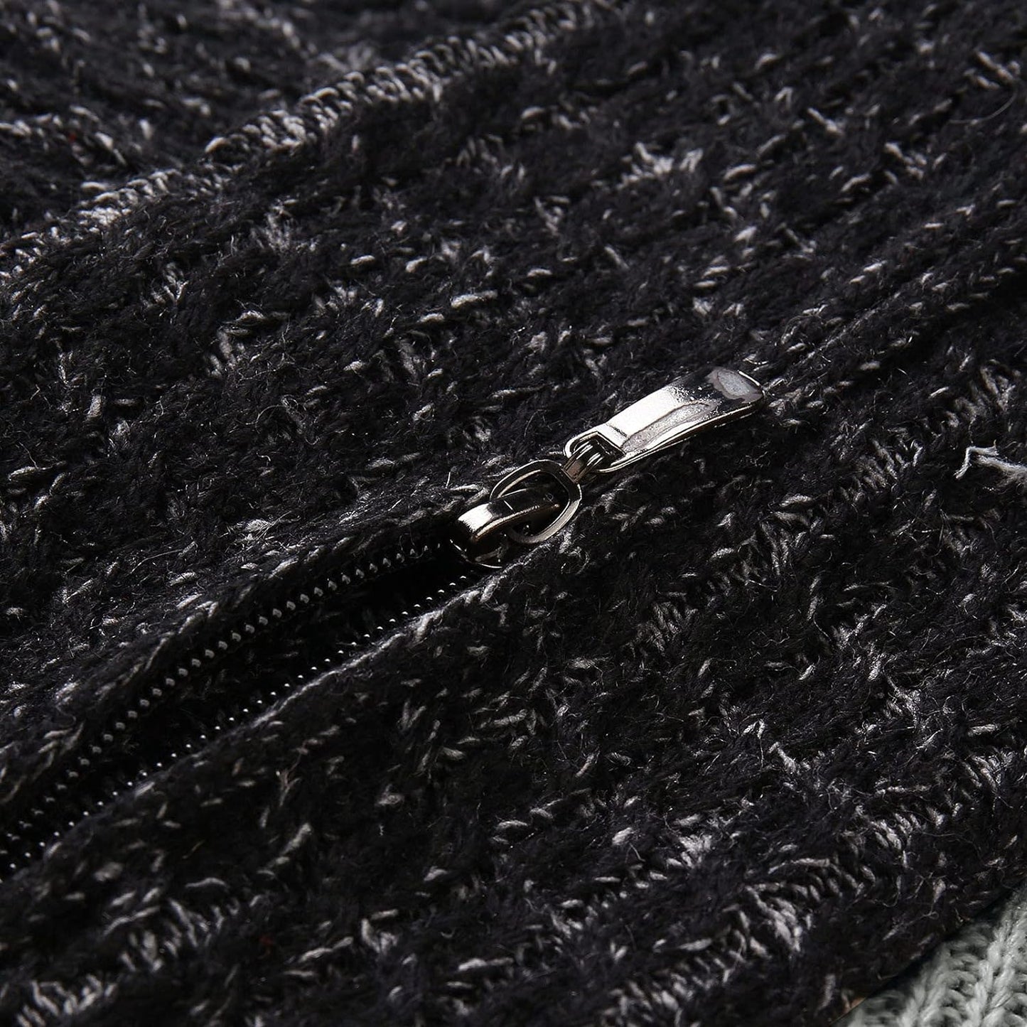 Vintage Wollen Trui Hoge Kraag Casuele Look