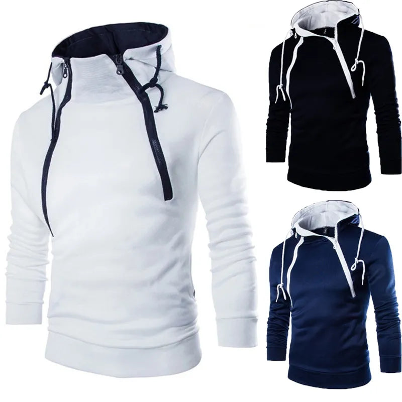 Soft Sweatshirt Hoodie met Hoge Hals voor Heren en Dames
