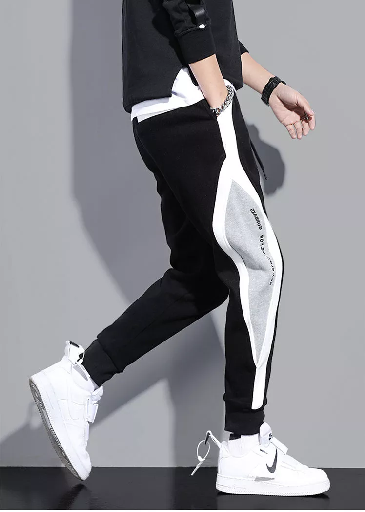 Elastische Joggingsbroek met Patchwork Design Casual Sport