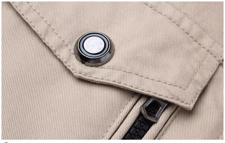 Windjack Slim Fit Militair Stijl Heren