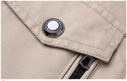 Windjack Slim Fit Militair Stijl Heren